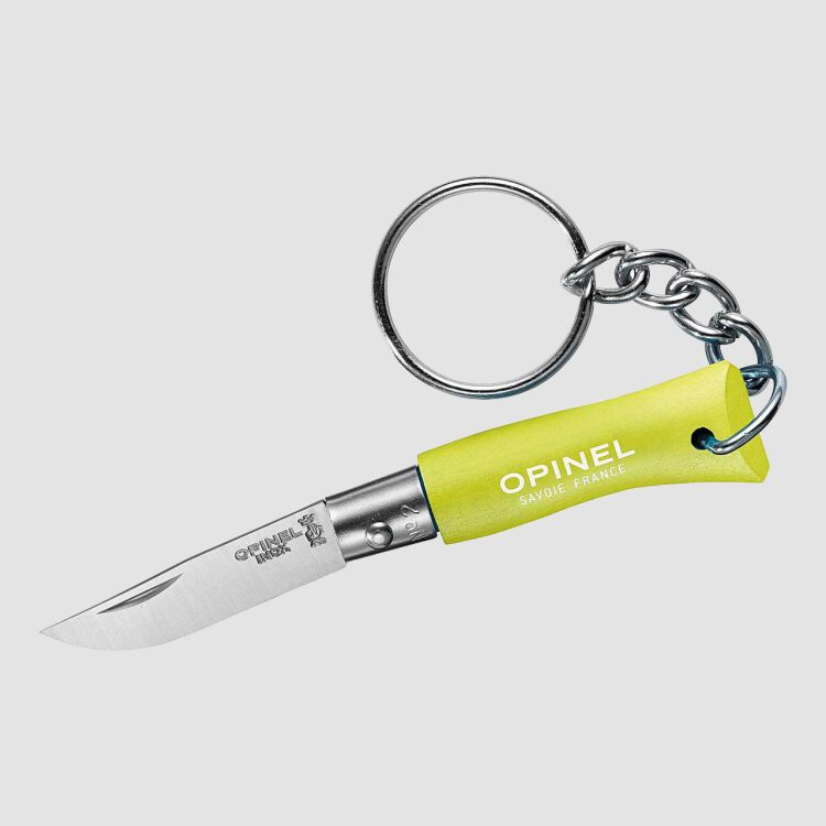 Taschenmesser No. 02 - rostfrei - hellgrün - mit Schlüsselanhänger