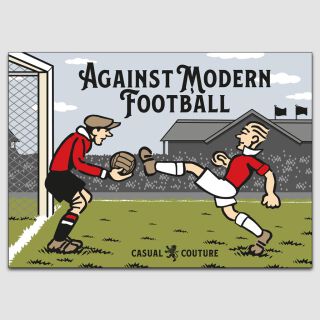 Against Modern Football A3 Poster - red/white