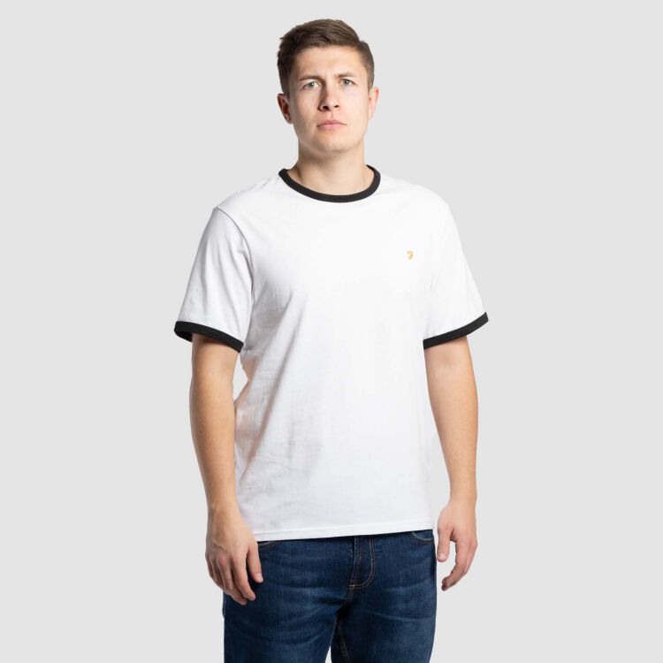 Groves Ringer T-Shirt - weiß/navy blau - 2XL