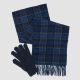 Geschenkset Schal und Handschuhe - navy blau