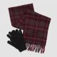 Giftset Scarf and Gloves - burgundy