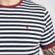 Quay Stripe T-Shirt - navy blue/white