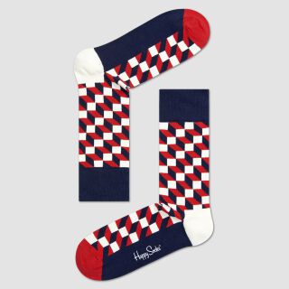 Filled Optic Socks - navy blue/red - 41-46