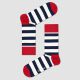 Stripe Socken - rot/navy blau/wei&szlig; - 41-46