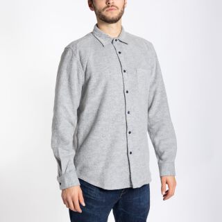Off Rail Flannel Overshirt - light grey