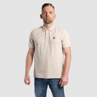 Crest Tipped Polo - light grey