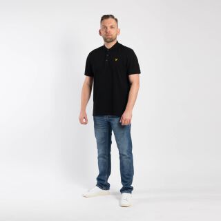 Crest Tipped Polo - black