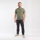 Stretch Piquet Striped Polo - olive