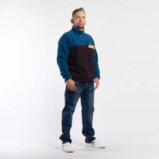 Synch Snap Sweatshirt - dunkelblau/weinrot