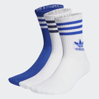 Mid Cut Crew Socken - blau/weiß - 3er Pack